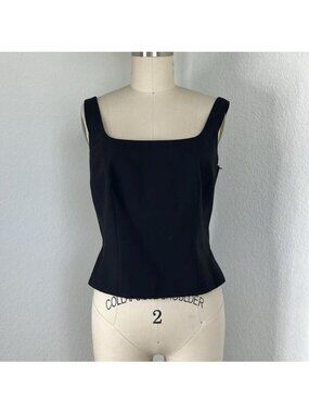 Giorgio Armani VTG 90s Suit Shell Tailored Side Zip Top